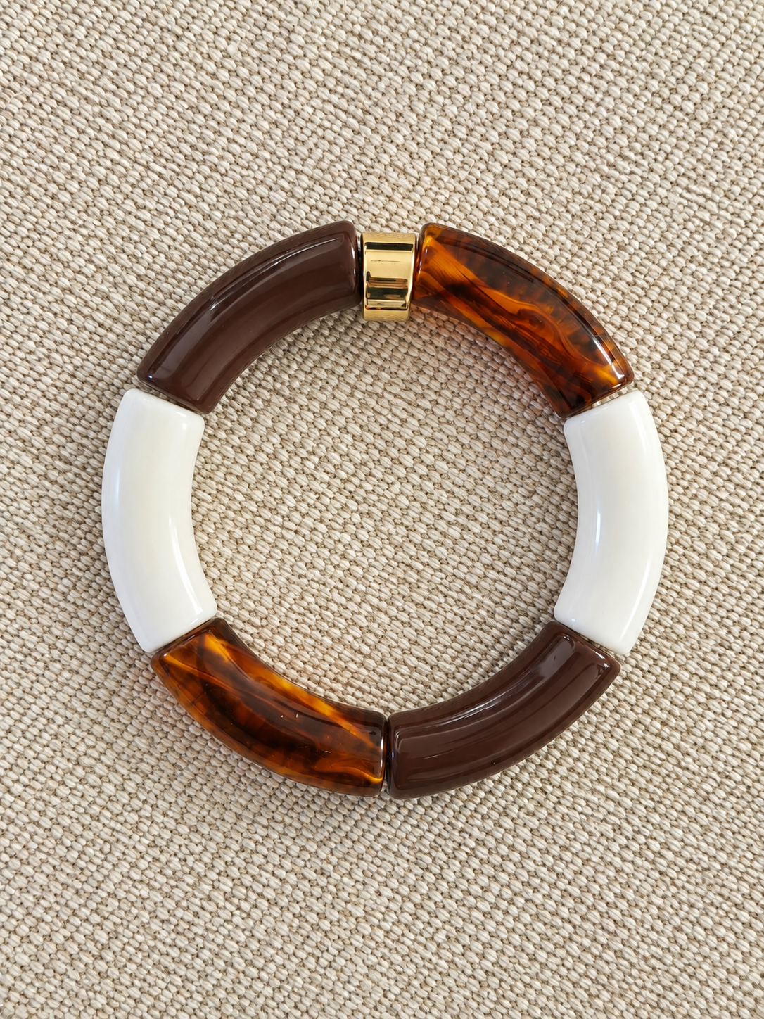 Bracelet Nadia — Perles tube colorblock