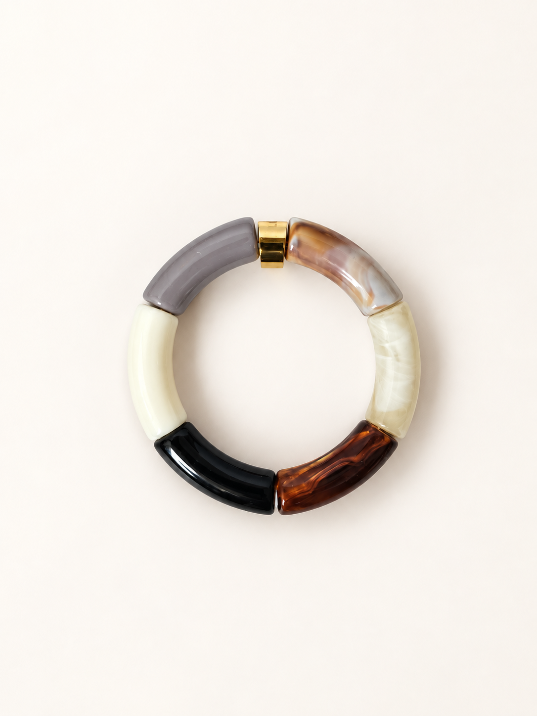 Bracelet Romy — Perles tube colorblock