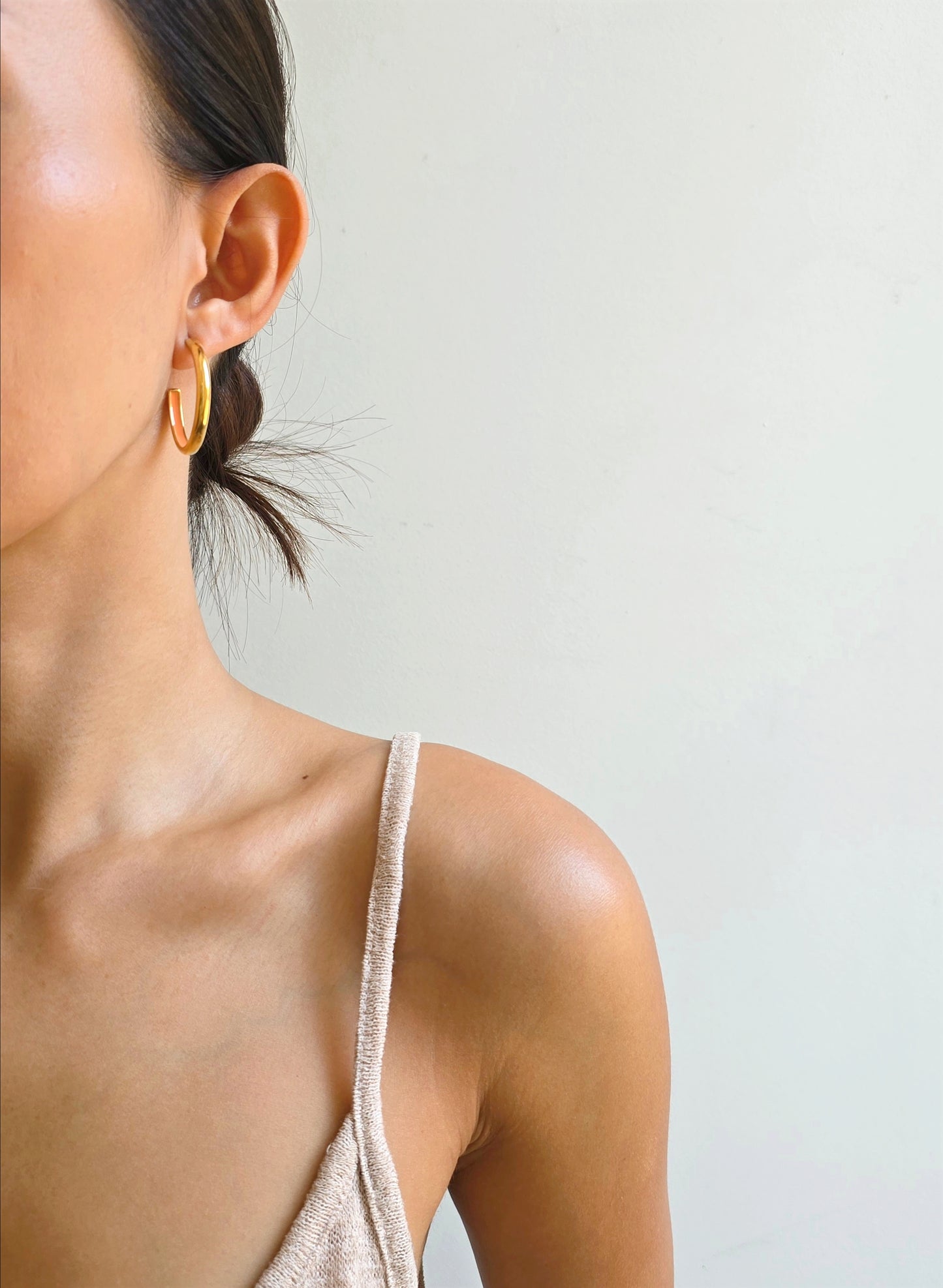 Soline – Créoles dorées/orange | Lisso