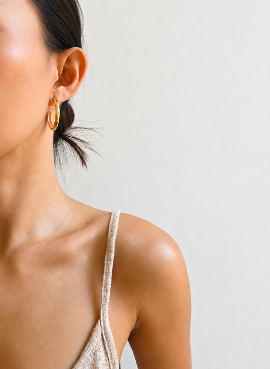 Soline – Créoles dorées/orange | Lisso