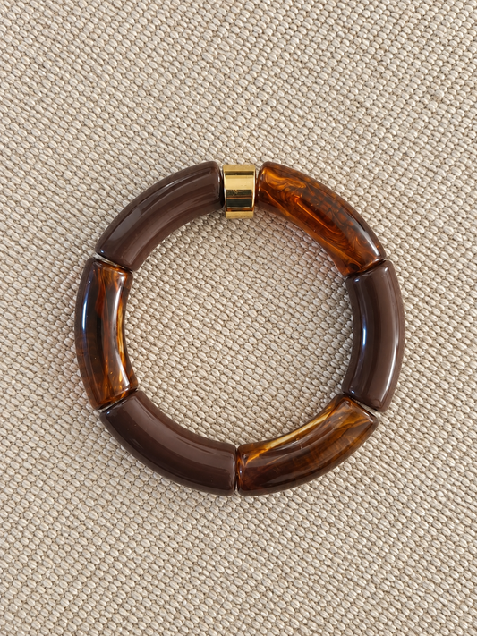 Bracelet Praline — Perles tube colorblock