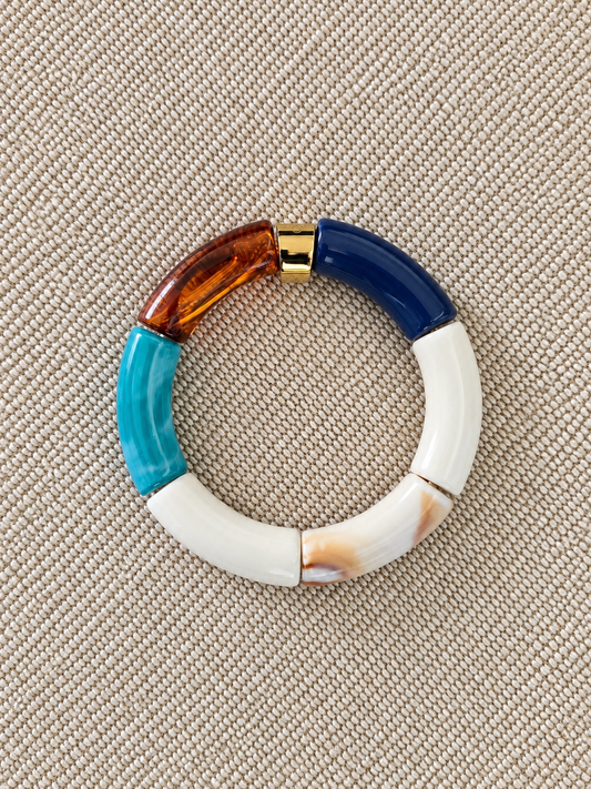 Bracelet Nolya — Perles tube colorblock