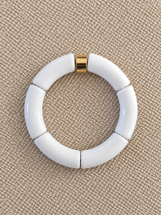 Bracelet Clara — Perles tube colorblock