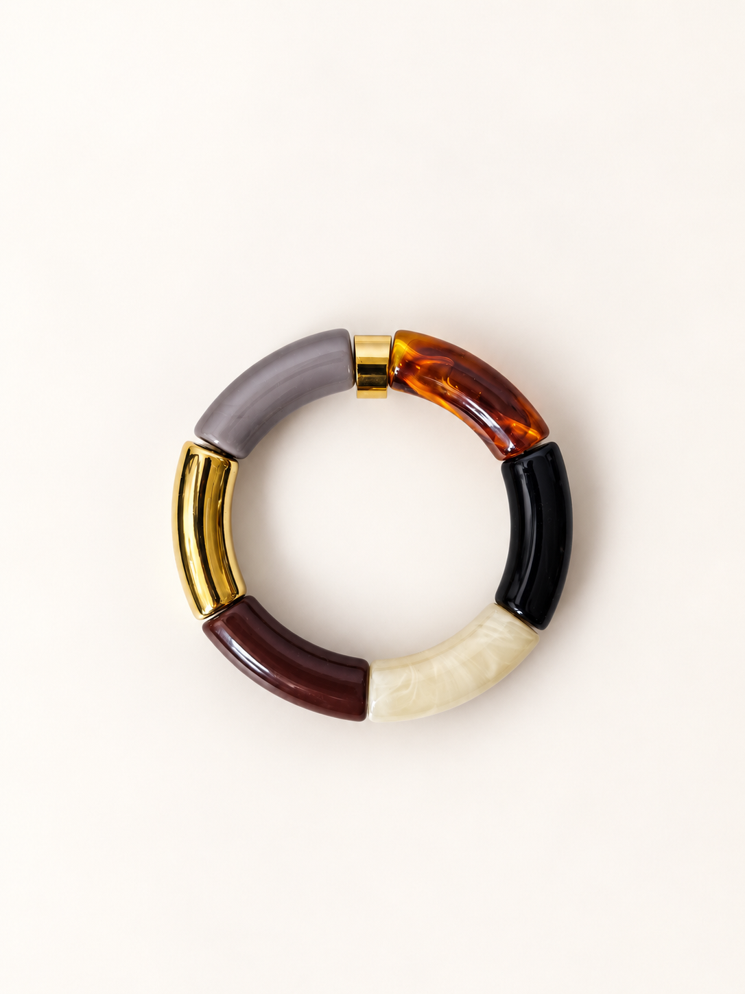 Bracelet Cosette — Perles tube colorblock