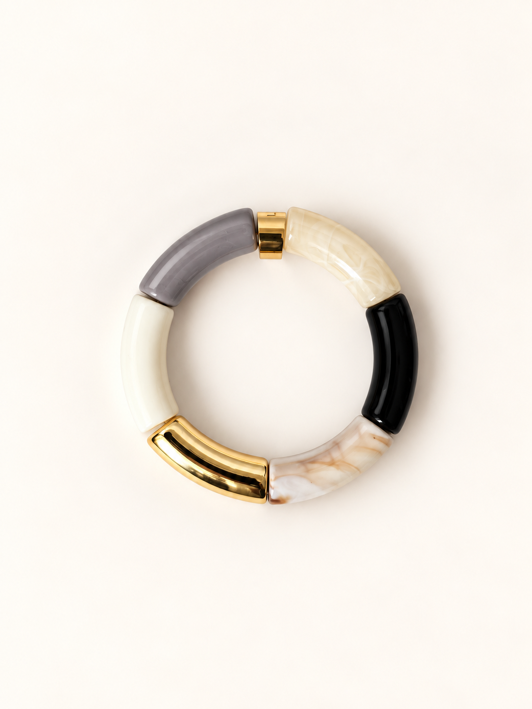 Bracelet Constance — Perles tube colorblock