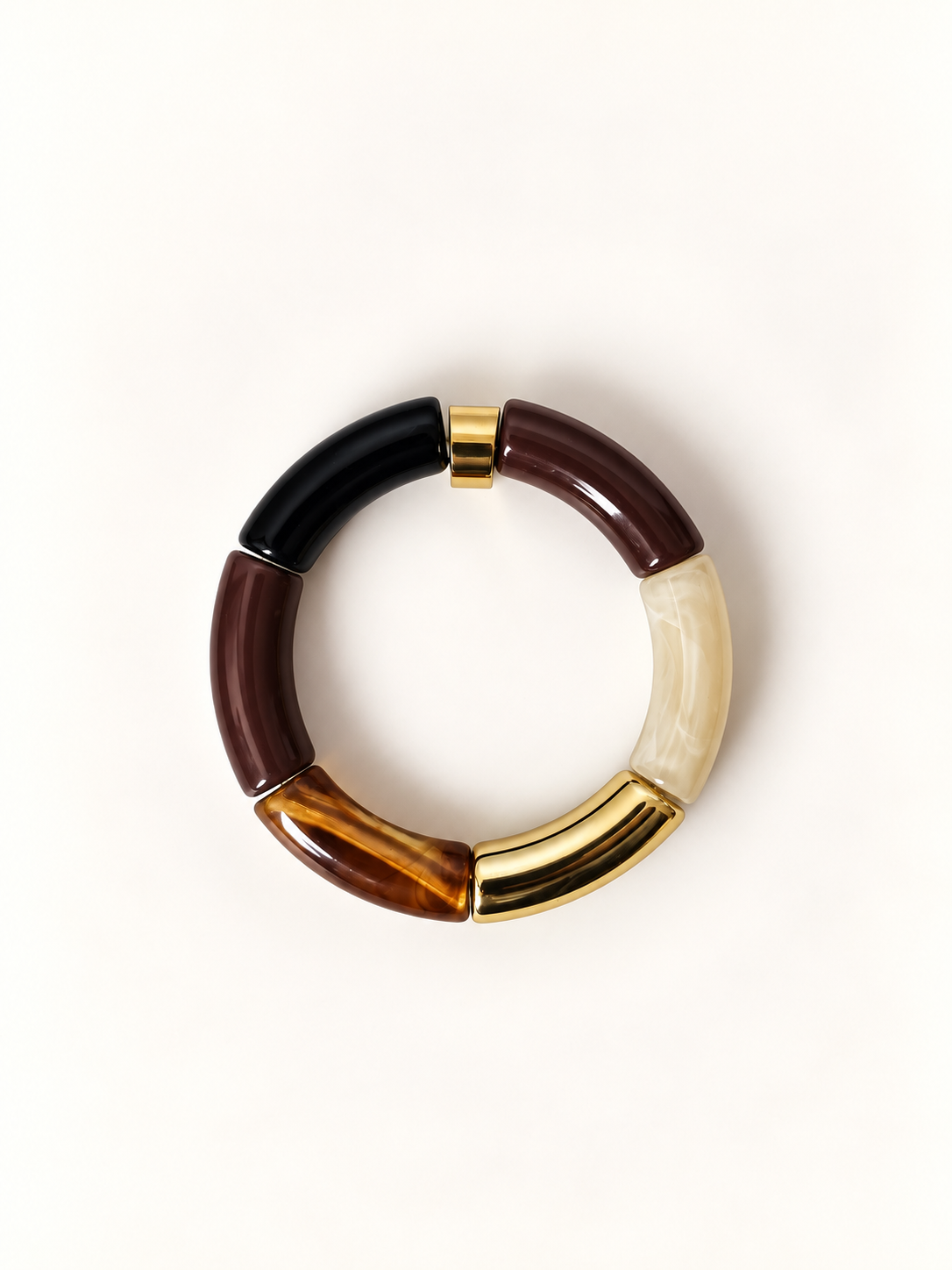 Bracelet Luna — Perles tube colorblock
