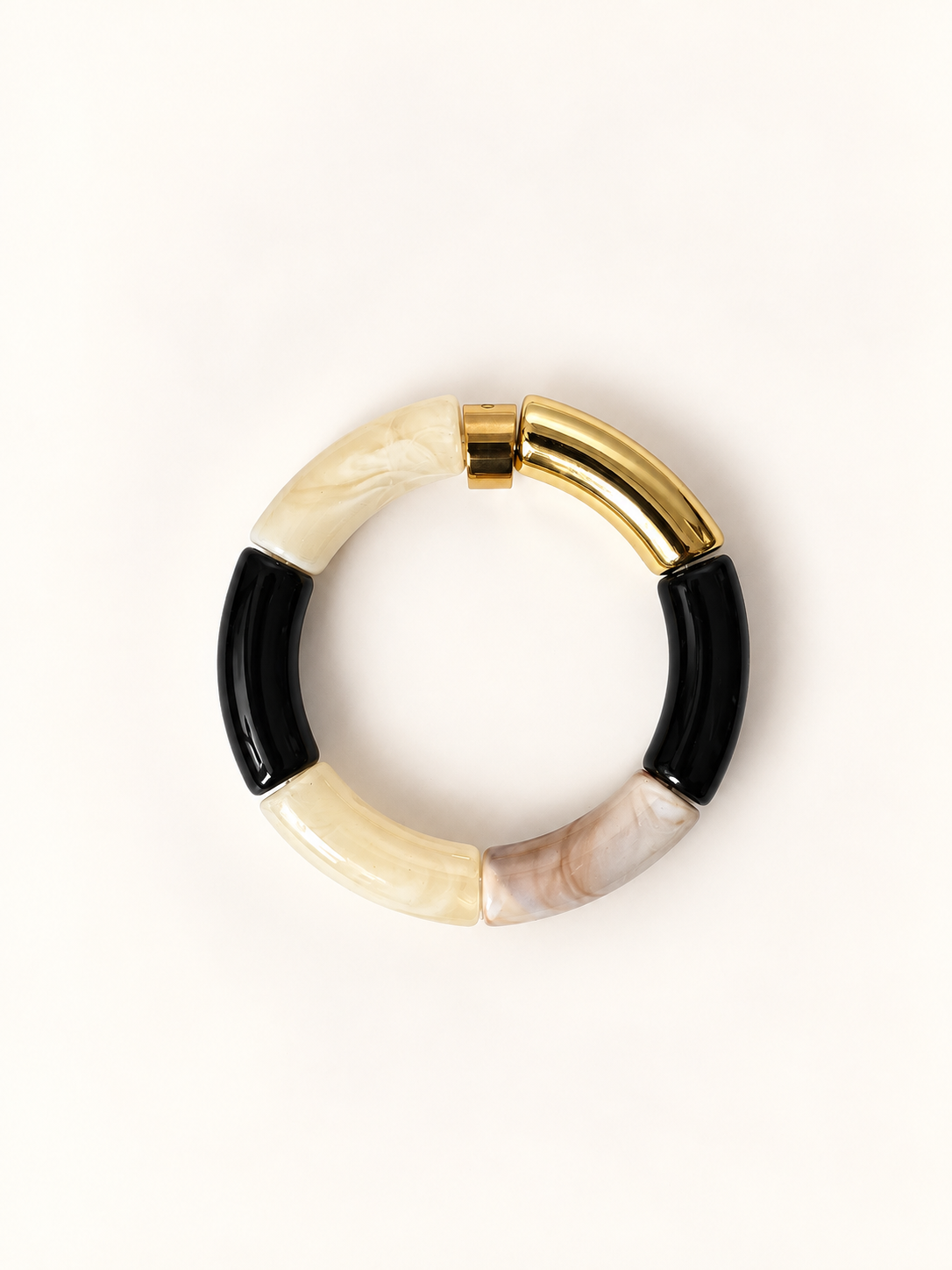 Bracelet Assia — Perles tube colorblock