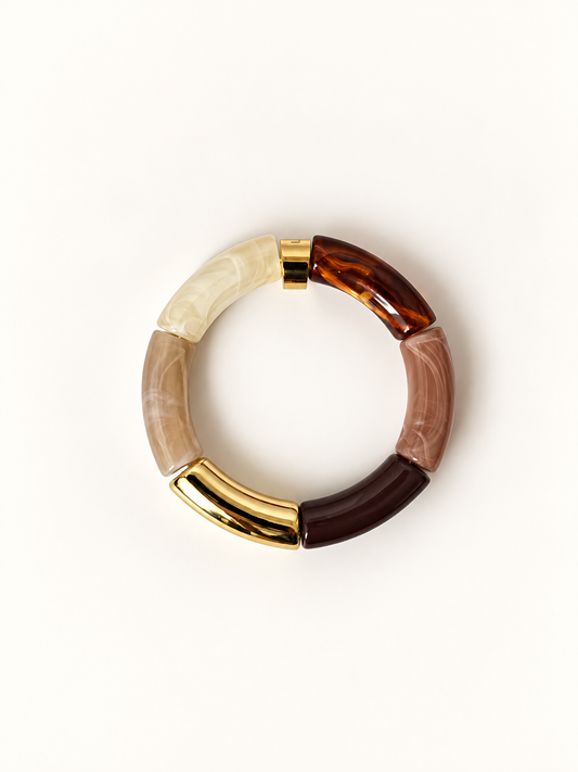 Bracelet Anouk — Perles tube colorblock