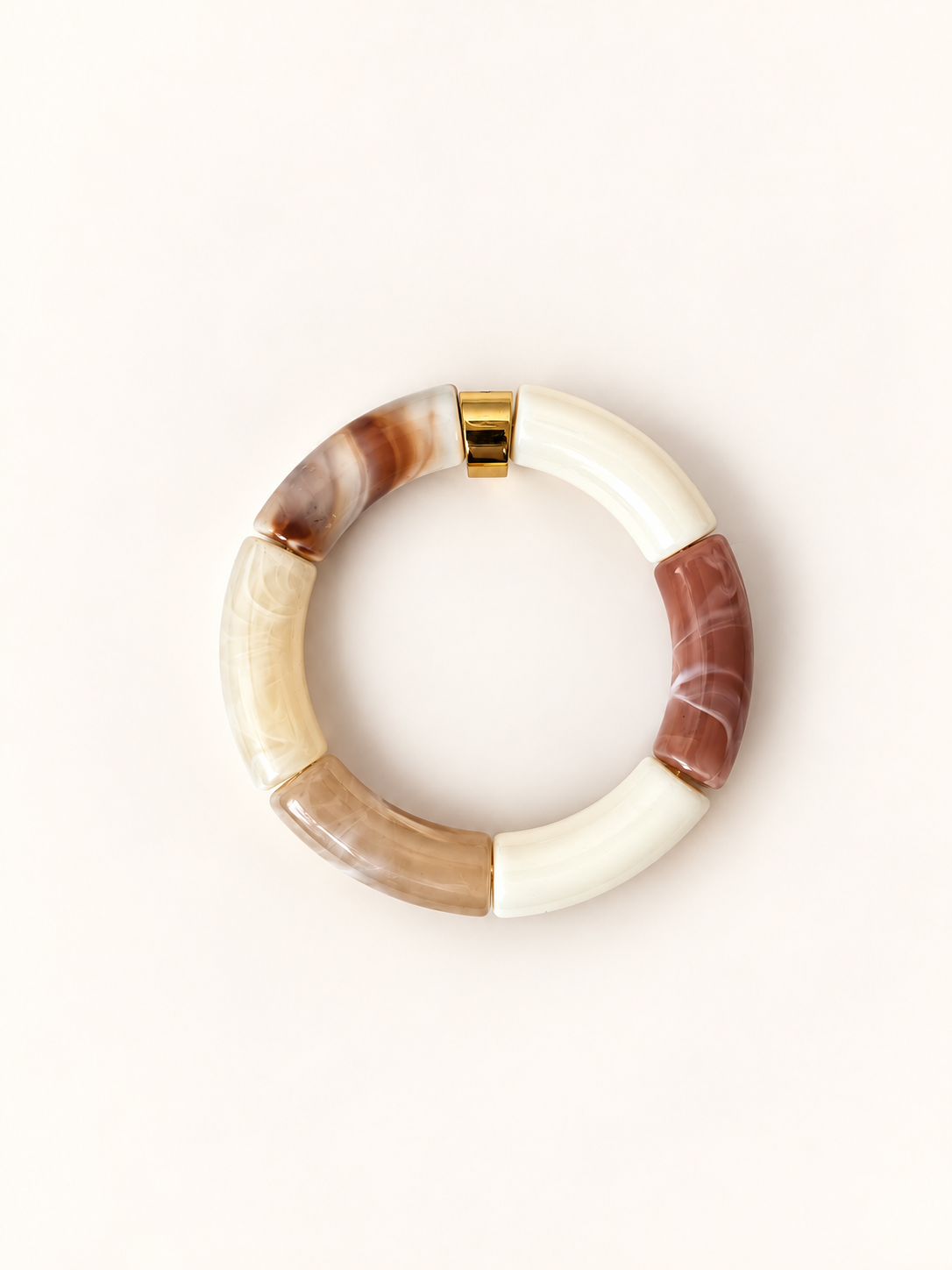 Bracelet Sable — Perles tube colorblock