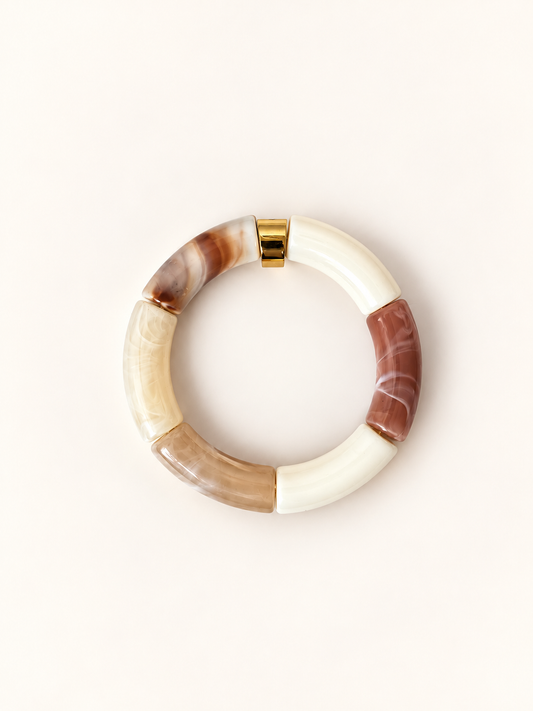 Bracelet Sable — Perles tube colorblock