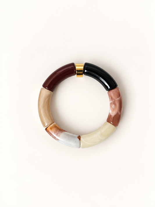 Bracelet Passion — Perles tube colorblock