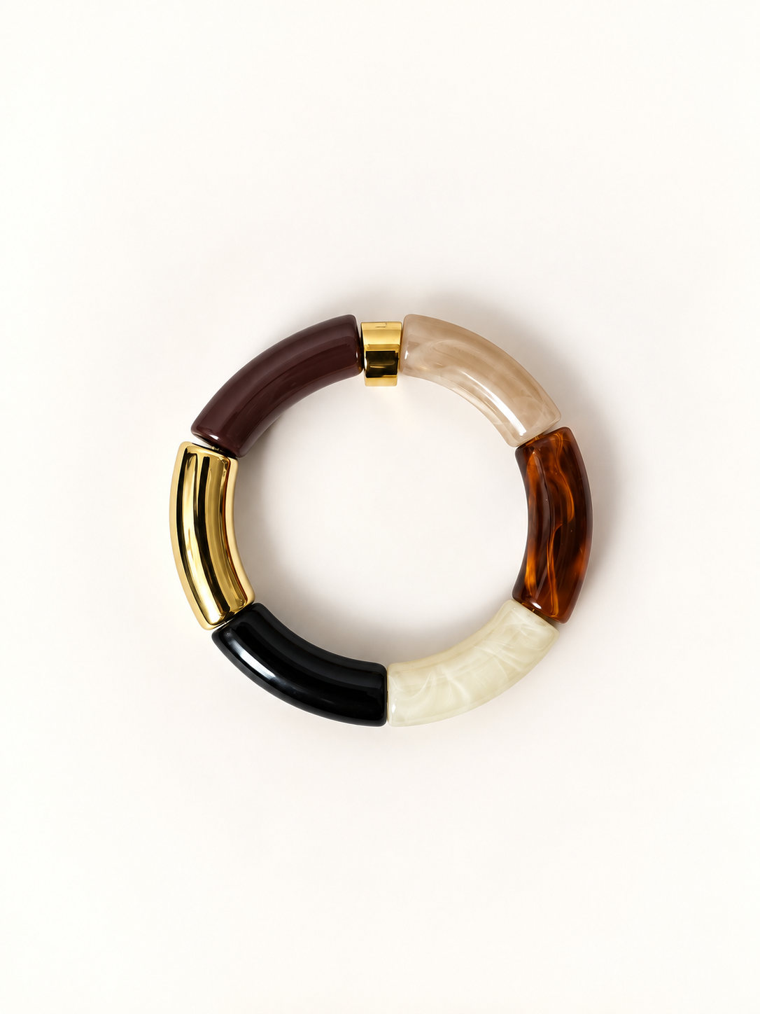 Bracelet Cassia — Perles tube colorblock
