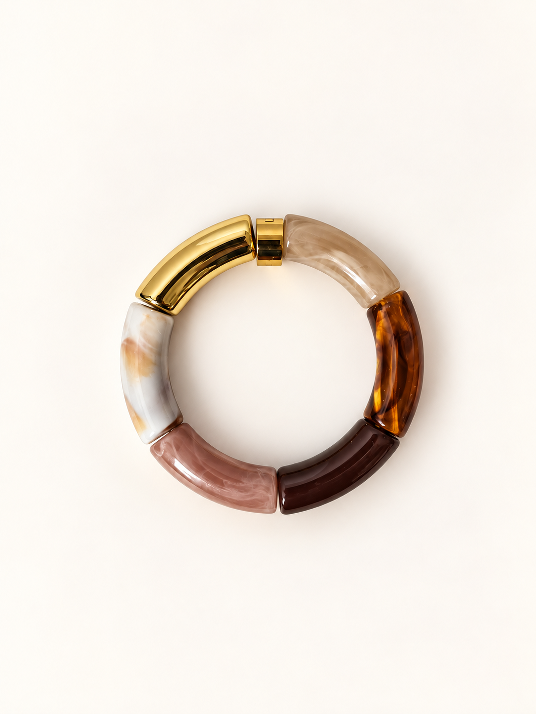 Bracelet Nadine — Perles tube colorblock